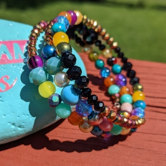 Colorful Handcrafted Beaded Bracelets - Pick One - Picture 4 of 16